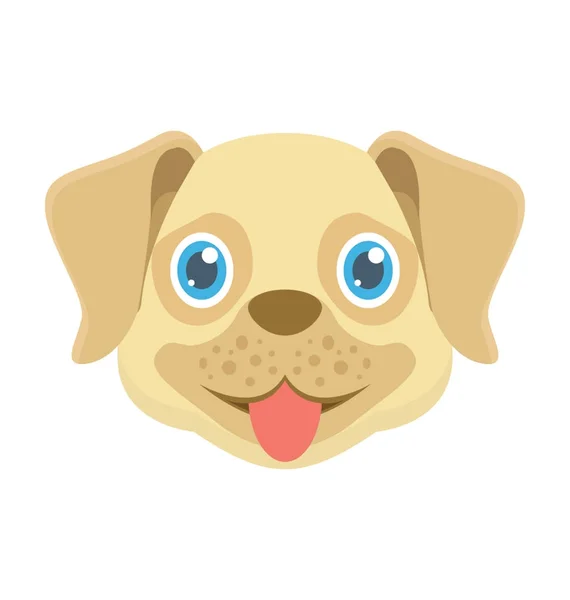 Dog Colored Vector Icon — Stock Vector