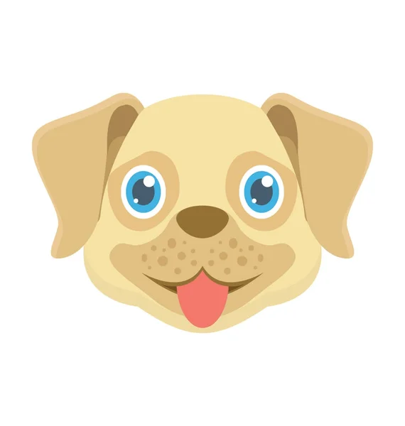 Perro coloreado Vector icono — Vector de stock