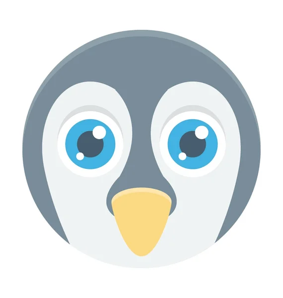 Pingvin színes Vector Icon — Stock Vector