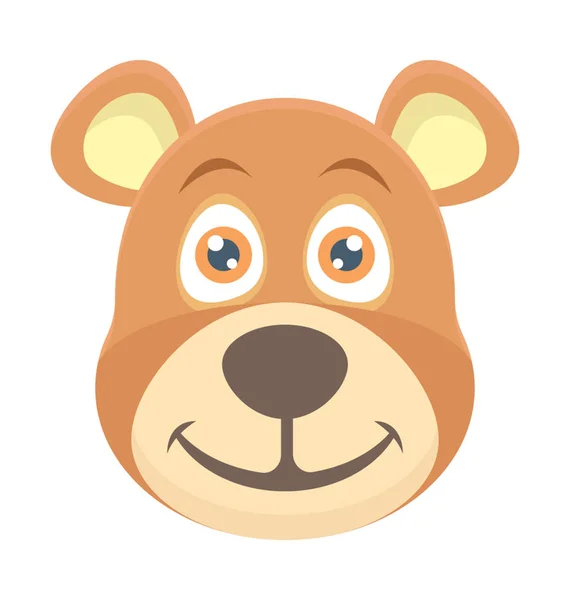 Bear Colored Vector Icon — Stock Vector