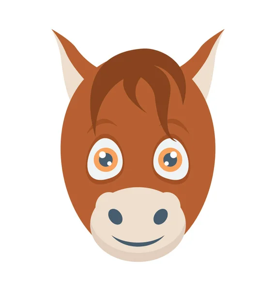 Donkey Colored Vector Icon — Stock Vector