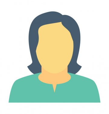  Bayan hizmetçi vektör simgesi