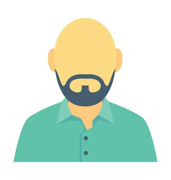 Bald Man Vector Icon — Stock Vector