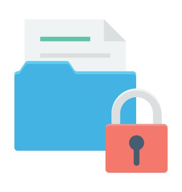   Klasör vektör simgesi kilitli