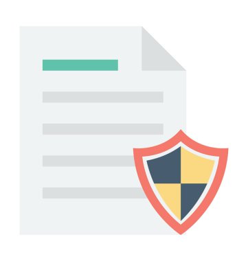  Dosya koruma vektör simgesi