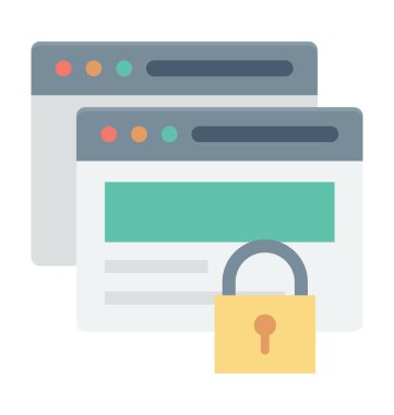  Web güvenlik vektör simgesi