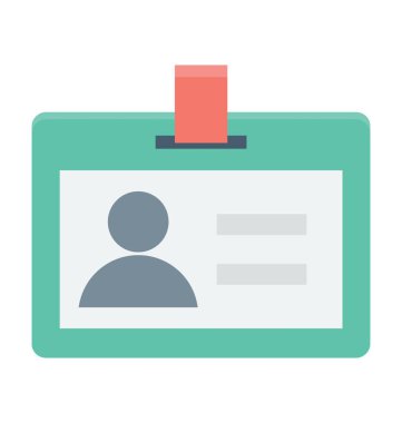  kimlik kartı vektör simgesi