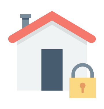  Ev kilit vektör simgesi