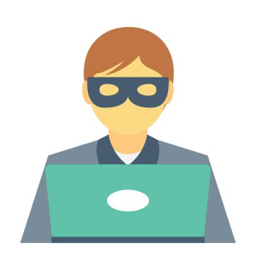 Hacker renkli vektör simgesi
