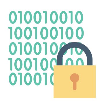  Dijital kilit vektör simgesi