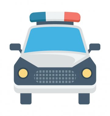  polis arabası vektör simgesi