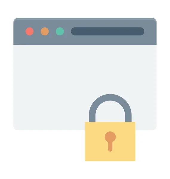 Web Security Vector Icono — Archivo Imágenes Vectoriales