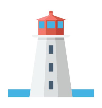  Deniz feneri vektör simgesi