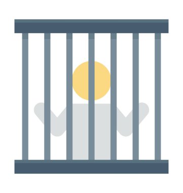  Hapishane hücre vektör simgesi