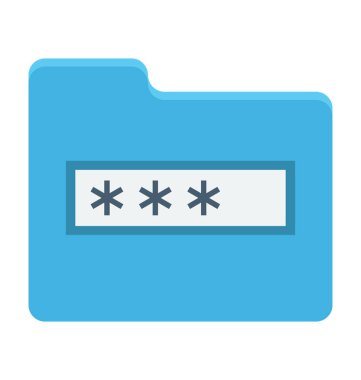   Şifreleme vektör simgesi