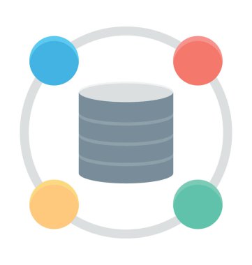  Sunucu güvenlik vektör simgesi