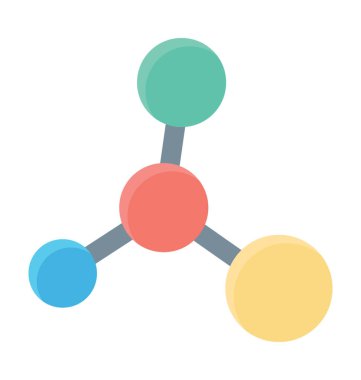  molekül vektör simgesi 