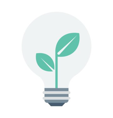  Eco ampul vektör simgesi