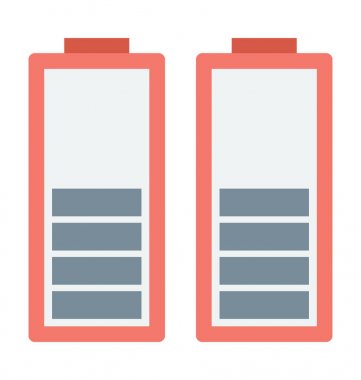  Yarım pil vektör simgesi