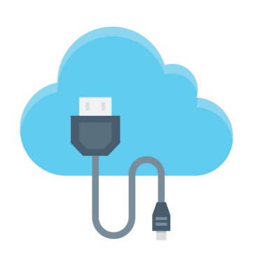  USB kablo vektör simgesi 