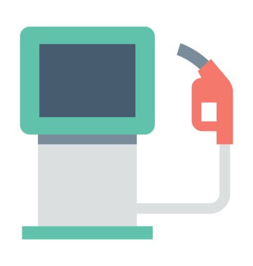  Yakıt istasyonu vektör simgesi