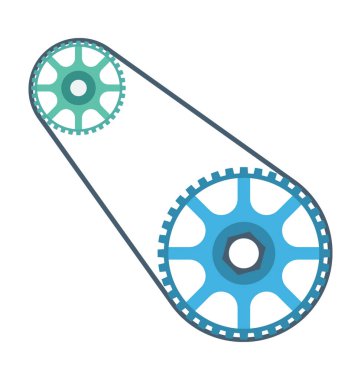  Dişli zincir vektör simgesi 