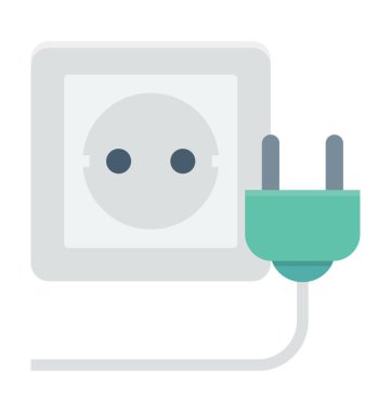  Elektrik prizine vektör simgesi