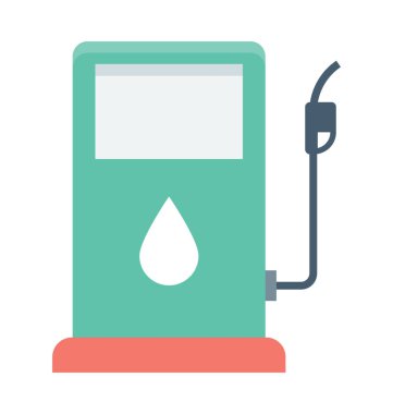  Yakıt istasyonu vektör simgesi