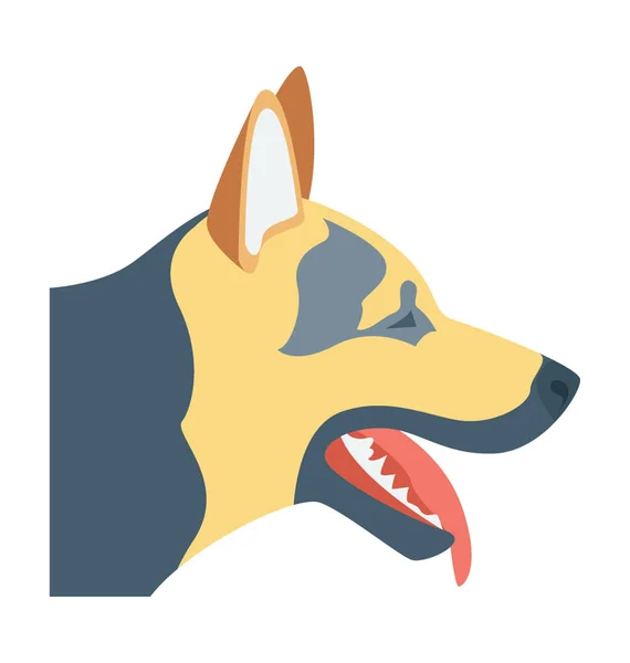 Police Dog Vector Icon — Stock Vector