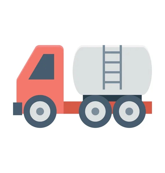 Yakıt kamyonu vektör simgesi — Stok Vektör
