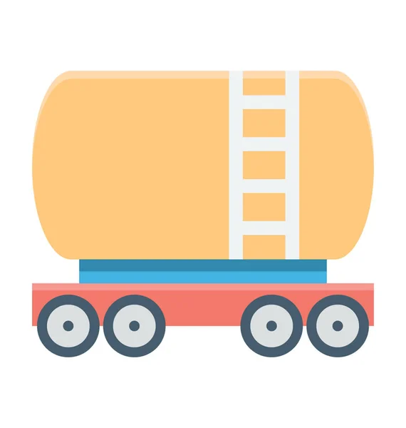 Fuel Tanker Vector Icon — Stock Vector