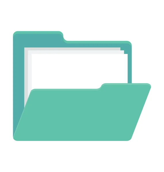 Documents Folder Vector Icon — Stock Vector