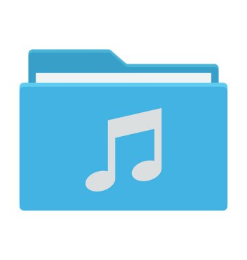  Müzik dosya vektör simgesi 