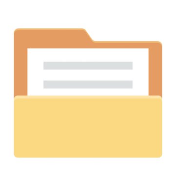  Belgeler klasörü vektör simgesi