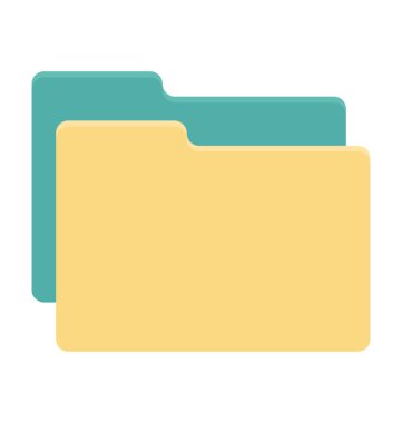  Klasörleri vektör simgesi 