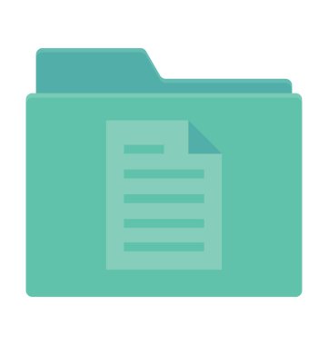 Kağıt klasör vektör simgesi 