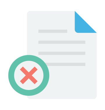  Dosya vektör simgesi iptal 