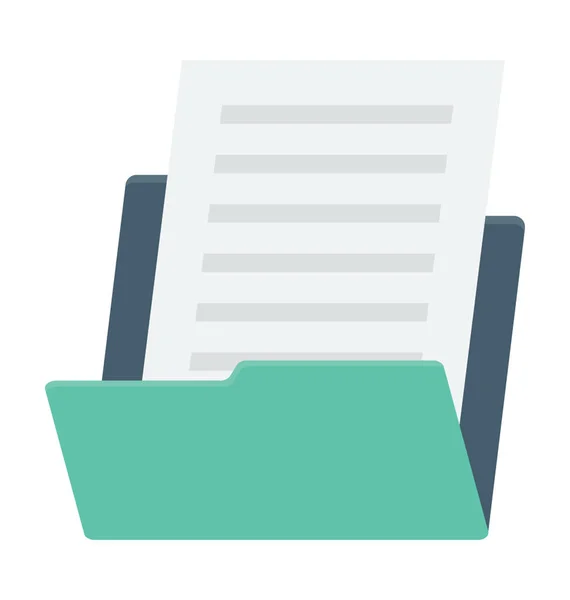 Documentos Folder Vector Icon —  Vetores de Stock