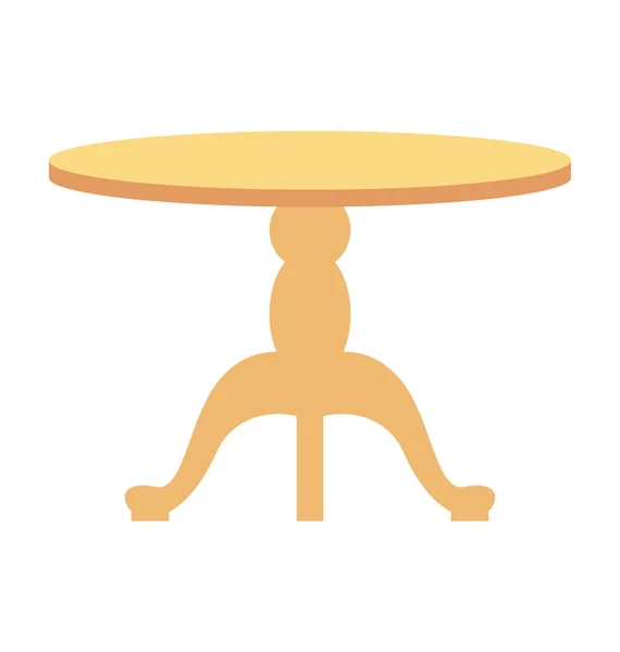 Round Table Vector Icon — Stock Vector