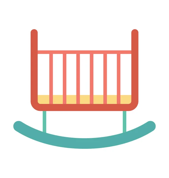 Ícone de vetor berço bebê —  Vetores de Stock