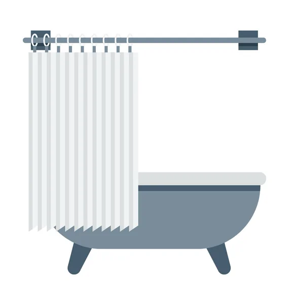 Bañera Vector Icono — Archivo Imágenes Vectoriales