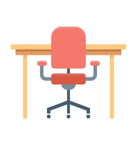 Mesa de trabajo Vector Icono — Archivo Imágenes Vectoriales