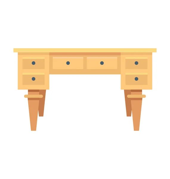 Drawer Desk Vector Icon — Stock Vector