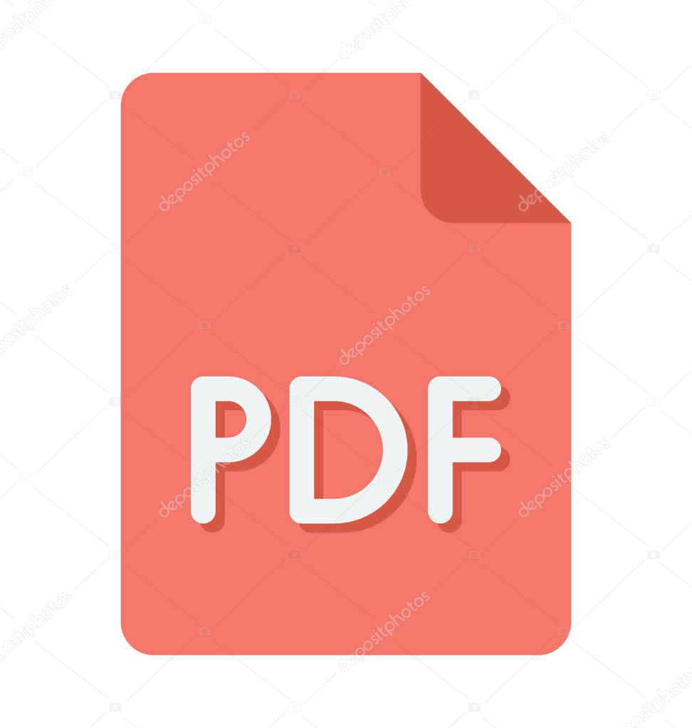  PDF File Vector Icon 
