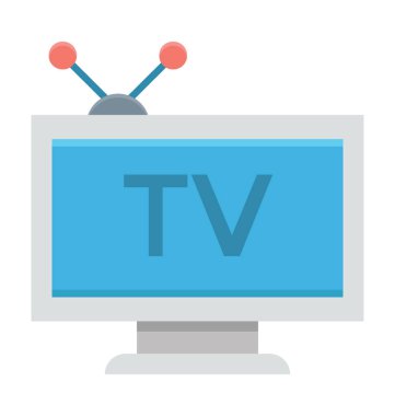  televizyon vektör simgesi 