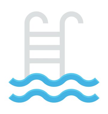  yüzme havuzu vektör simgesi 