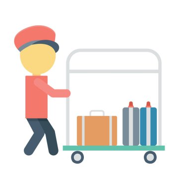  Hotel sepeti vektör simgesi 