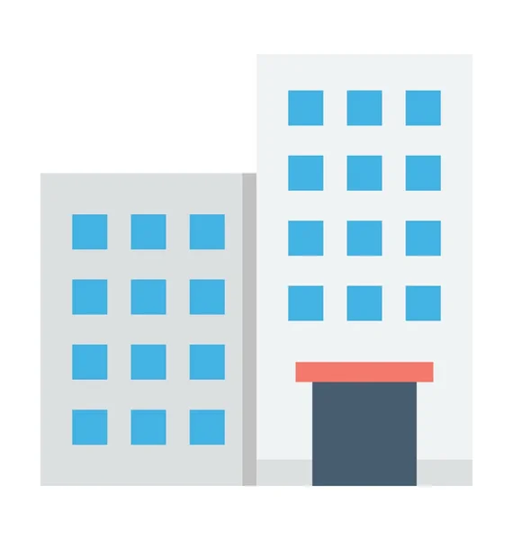 Ícone de vetor de apartamentos — Vetor de Stock