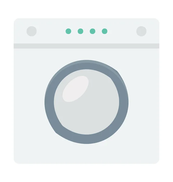 Máquina de lavandería icono vectorial — Vector de stock