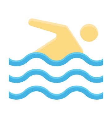  Yüzücü vektör simgesi 